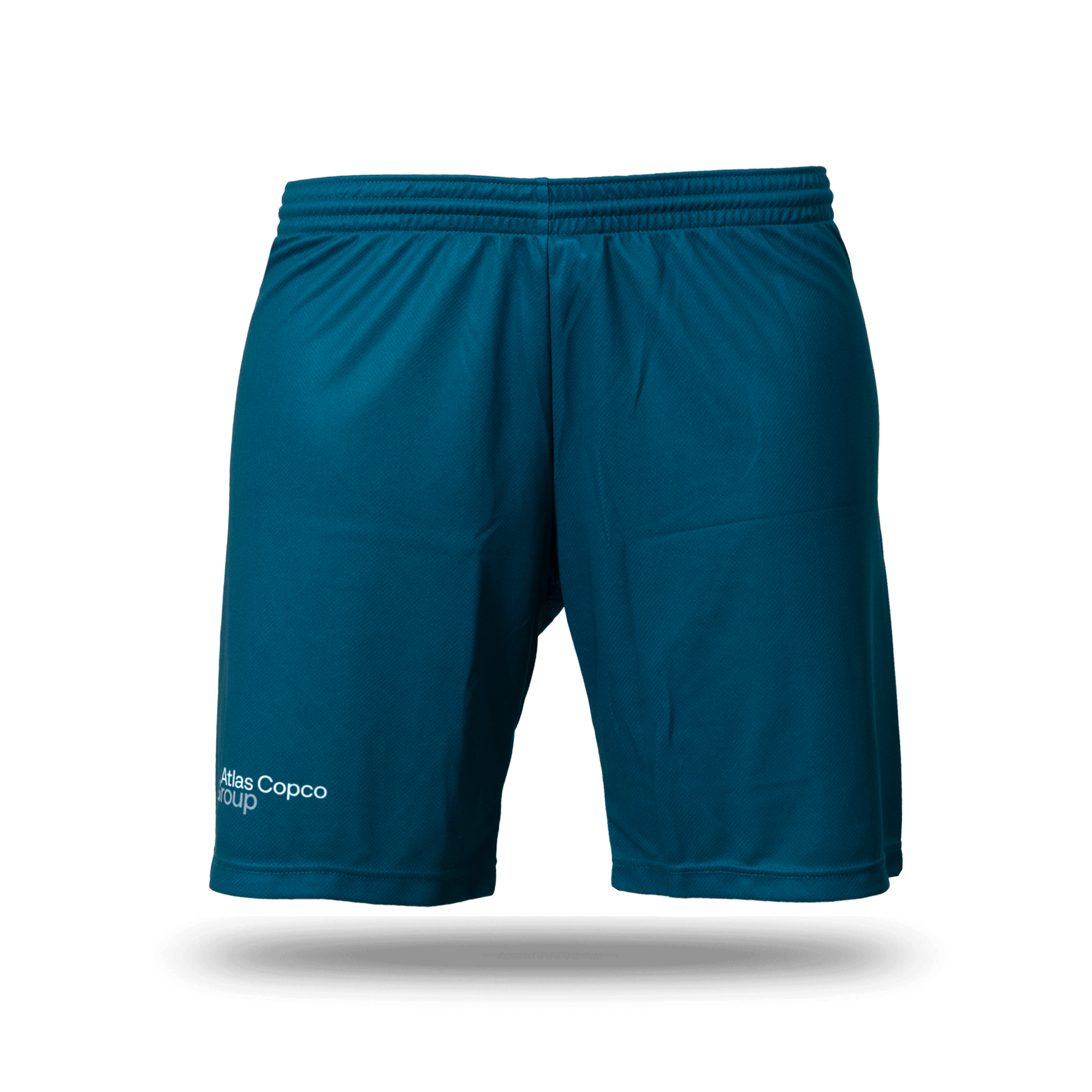 soccer jersey shorts with atlas copco group logo