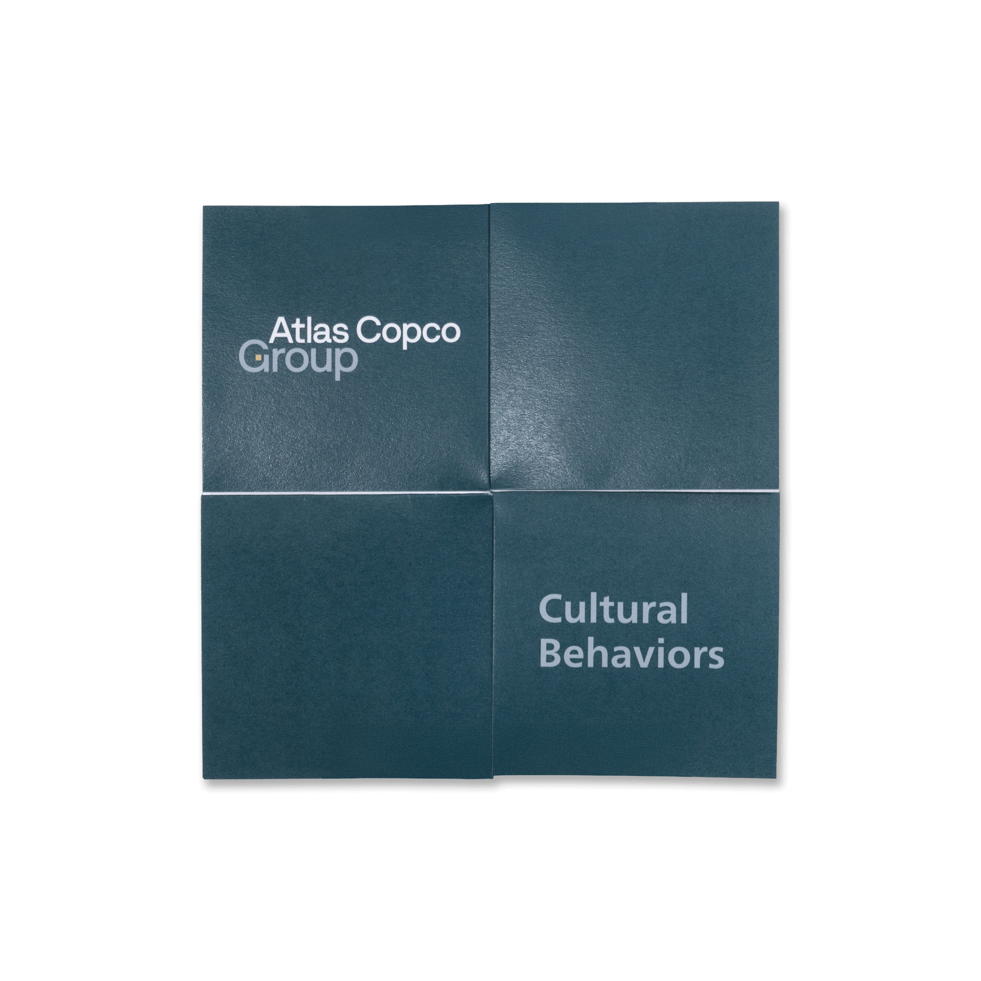 atlas copco group Cultural Behaviors Card in teal