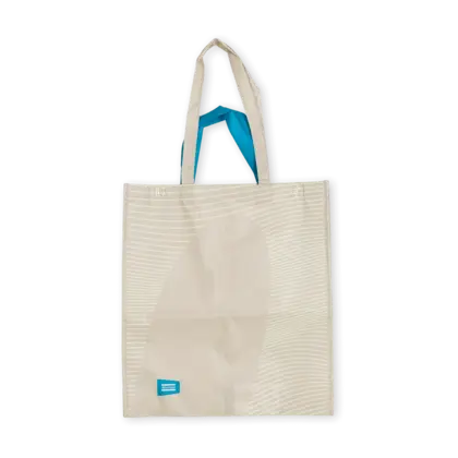 Blue towel with paper wrap