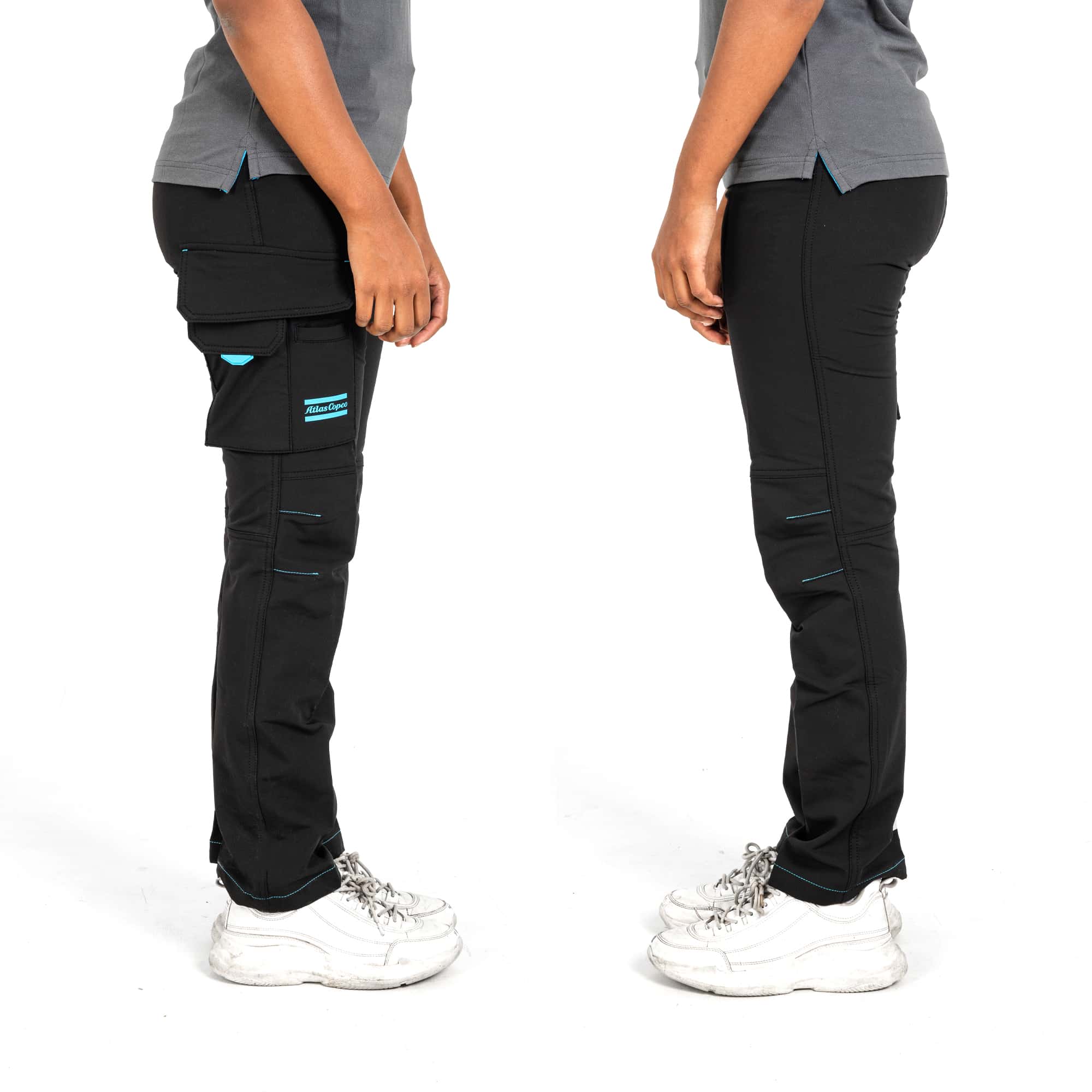 womens black light weight work pants