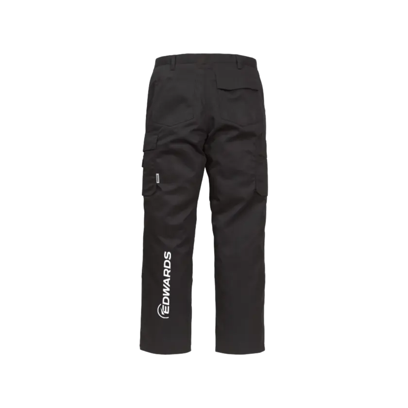 black work pants edwards logo on calf