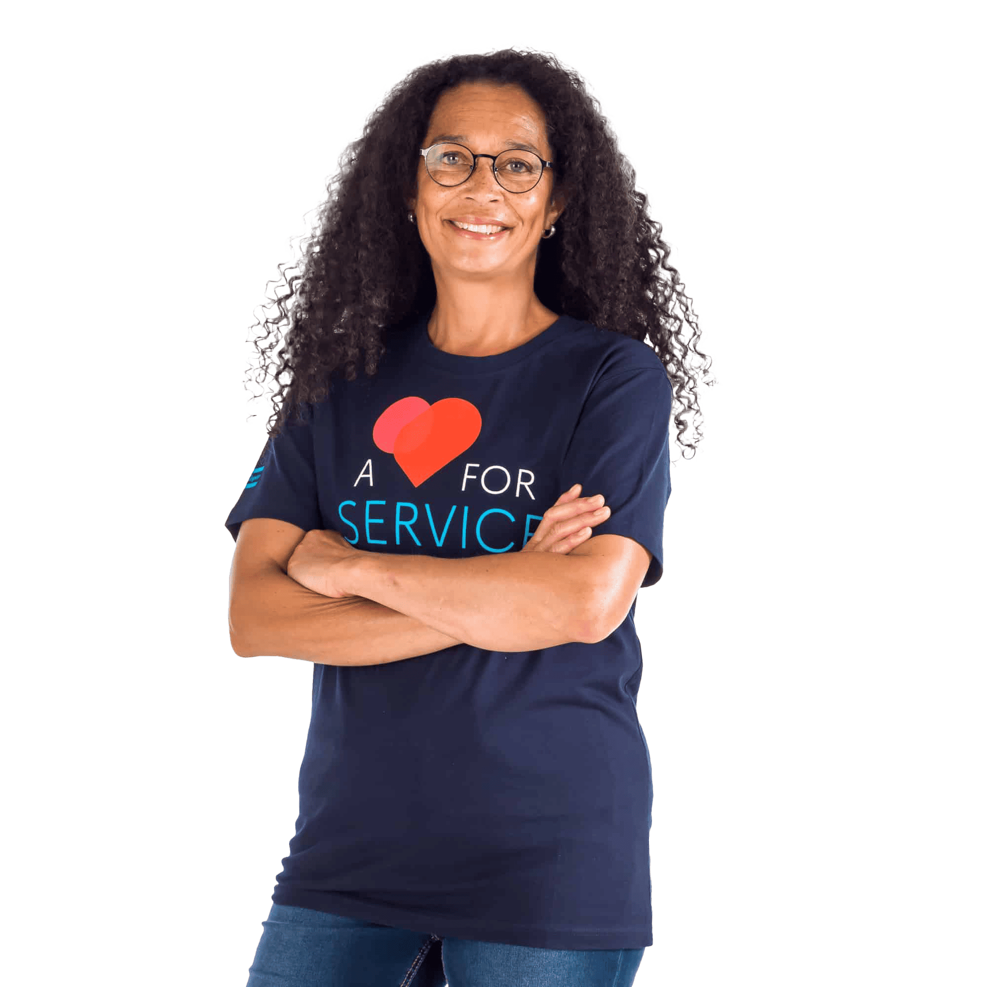 a heart for service navy tshirt