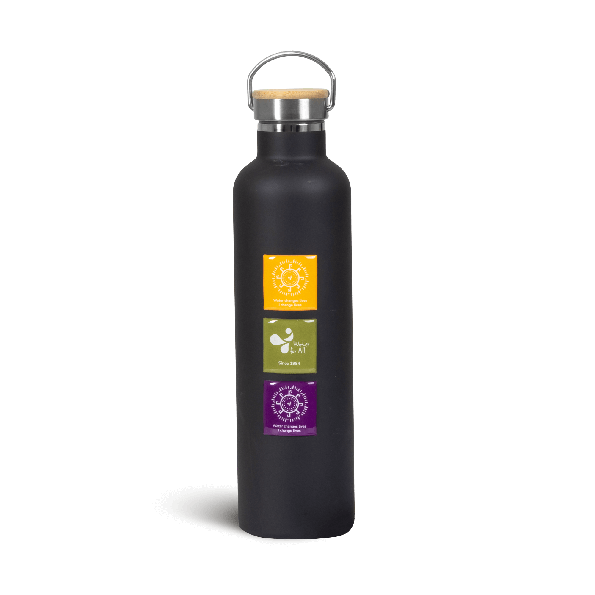 four epoxy stickers with different water for all logos