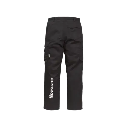 black work pants edwards logo on calf